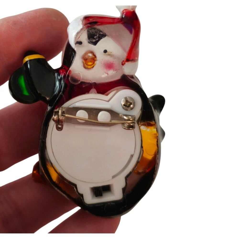 Light Up Penguin Pin Resin Multi-Color Christmas … - image 8